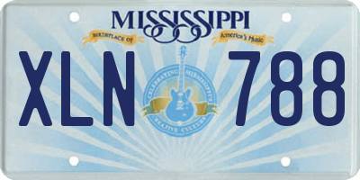 MS license plate XLN788