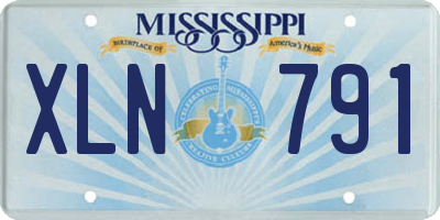 MS license plate XLN791