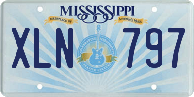 MS license plate XLN797