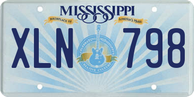 MS license plate XLN798
