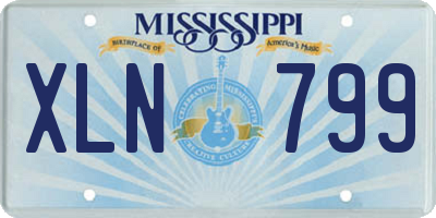 MS license plate XLN799