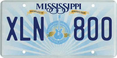 MS license plate XLN800