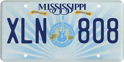 MS license plate XLN808
