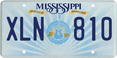 MS license plate XLN810