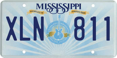 MS license plate XLN811