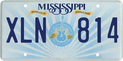 MS license plate XLN814