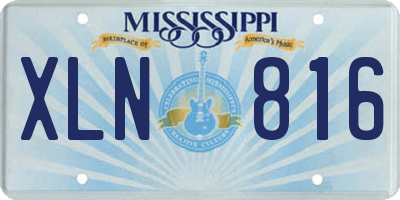 MS license plate XLN816
