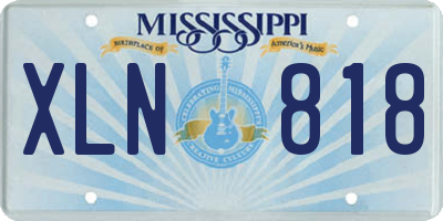 MS license plate XLN818