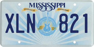 MS license plate XLN821