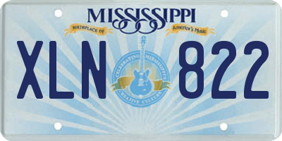 MS license plate XLN822