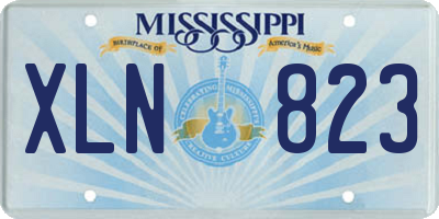 MS license plate XLN823