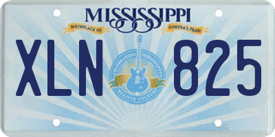 MS license plate XLN825