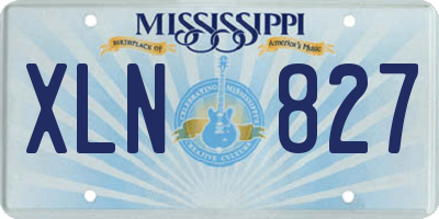 MS license plate XLN827