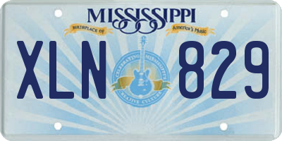 MS license plate XLN829