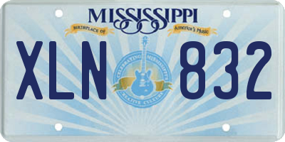 MS license plate XLN832
