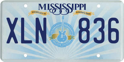 MS license plate XLN836