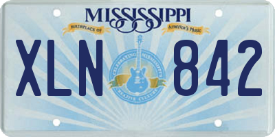 MS license plate XLN842