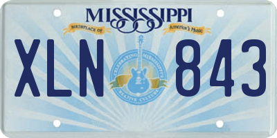 MS license plate XLN843