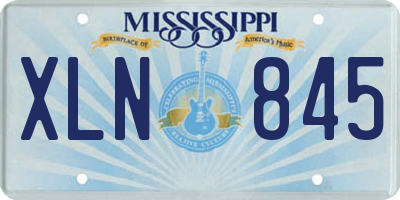 MS license plate XLN845