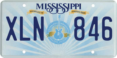 MS license plate XLN846