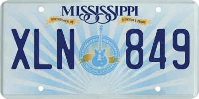 MS license plate XLN849