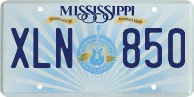 MS license plate XLN850