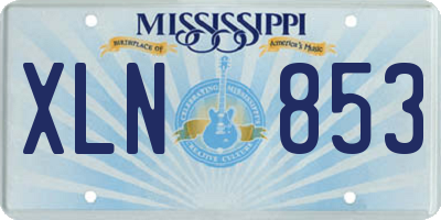 MS license plate XLN853