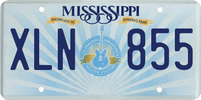 MS license plate XLN855