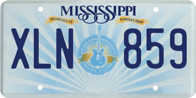 MS license plate XLN859
