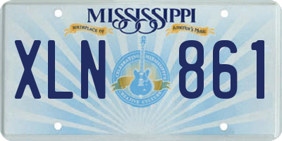 MS license plate XLN861