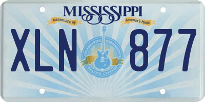 MS license plate XLN877