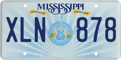 MS license plate XLN878