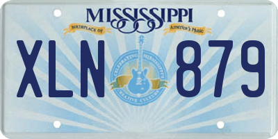 MS license plate XLN879