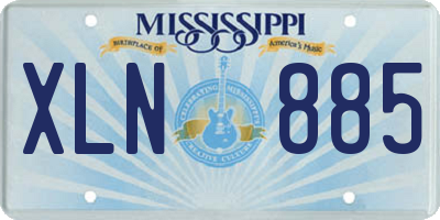 MS license plate XLN885