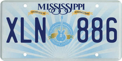 MS license plate XLN886