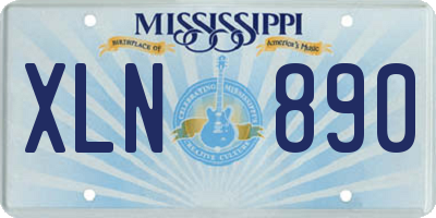 MS license plate XLN890