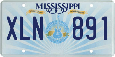 MS license plate XLN891