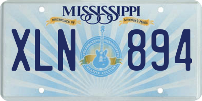 MS license plate XLN894