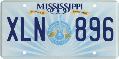 MS license plate XLN896