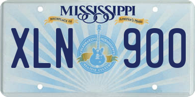 MS license plate XLN900