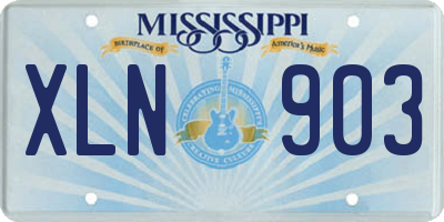 MS license plate XLN903