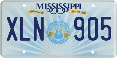 MS license plate XLN905