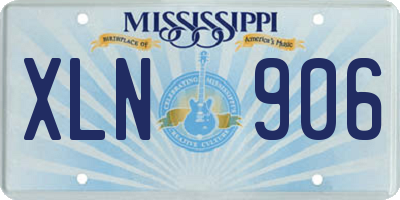 MS license plate XLN906