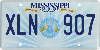 MS license plate XLN907