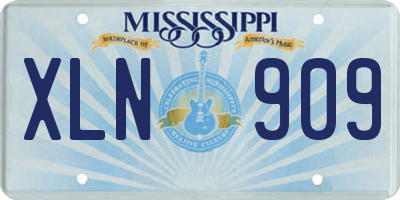 MS license plate XLN909