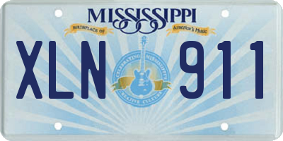 MS license plate XLN911