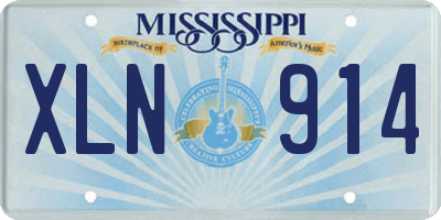 MS license plate XLN914