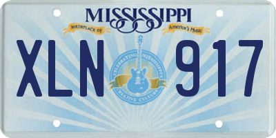 MS license plate XLN917