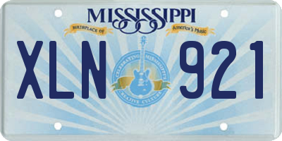 MS license plate XLN921