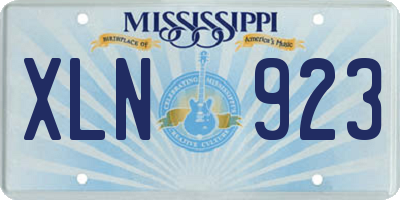 MS license plate XLN923